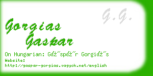 gorgias gaspar business card